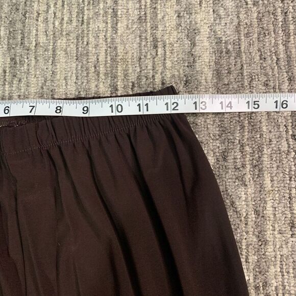 Womens Sz Med Pull On‎ High Rise Pants Chocolate Brown Made in USA Autumn NWOT - Picture 3 of 6